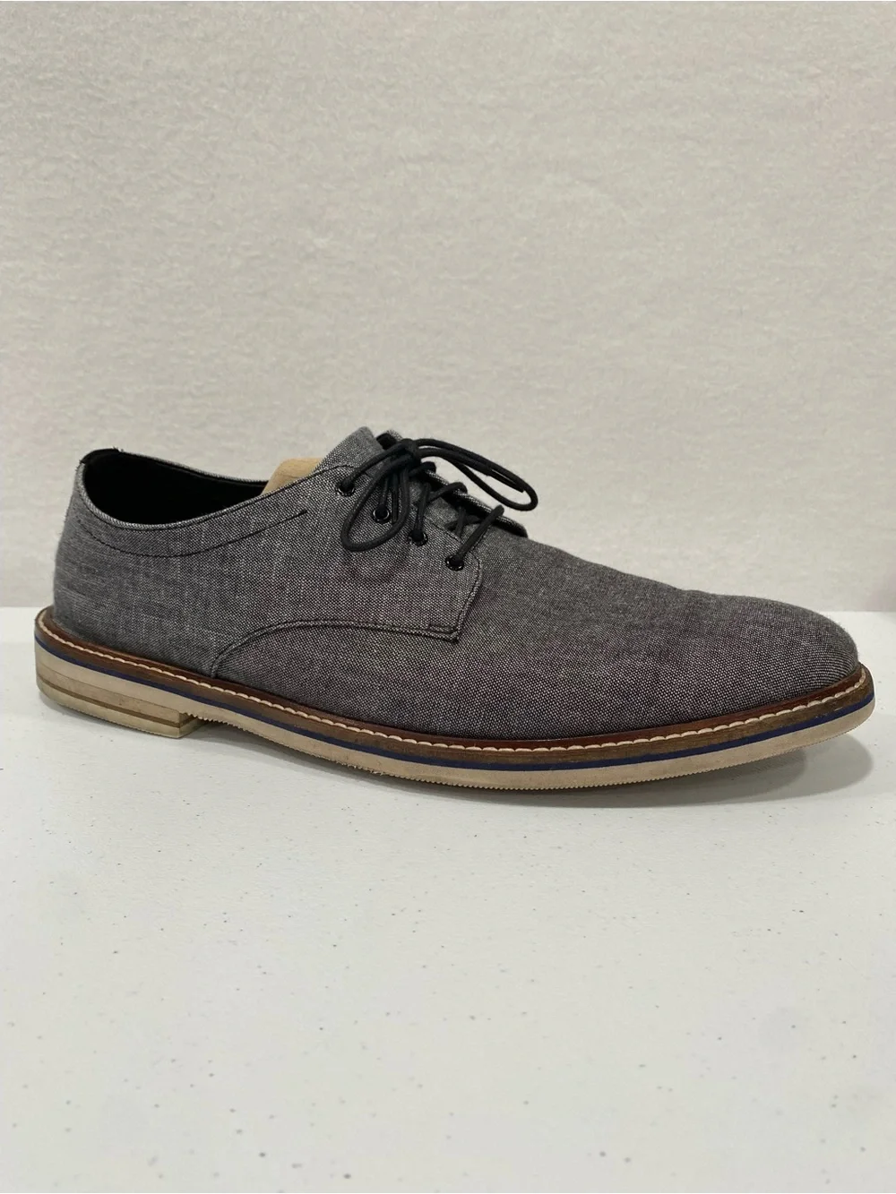 Bostonian Commonwealth Oxford Dezmin Plain Black Gray Canvas Shoes Men’s 13